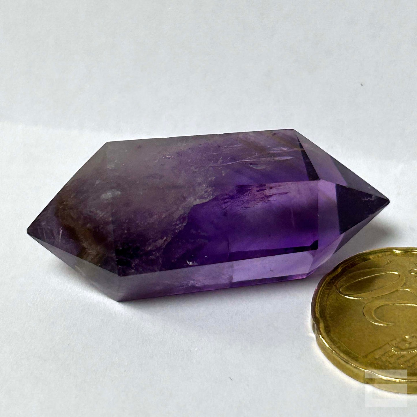 Punta Cuarzo Amatista Biterminada