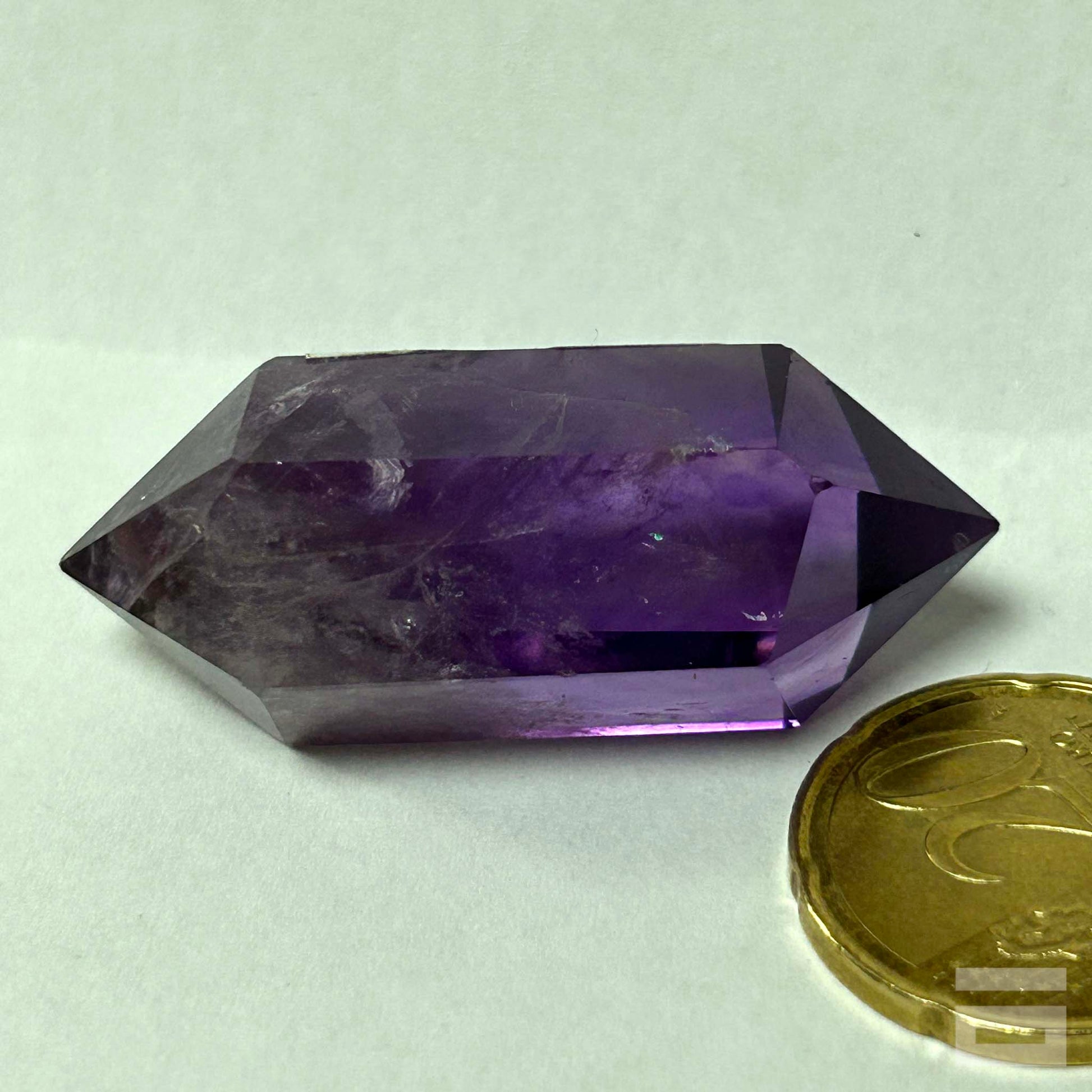 Punta Cuarzo Amatista Biterminada