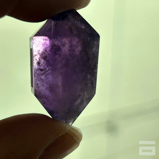 Punta Cuarzo Amatista Biterminada