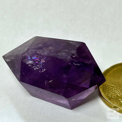 Punta Cuarzo Amatista Biterminada