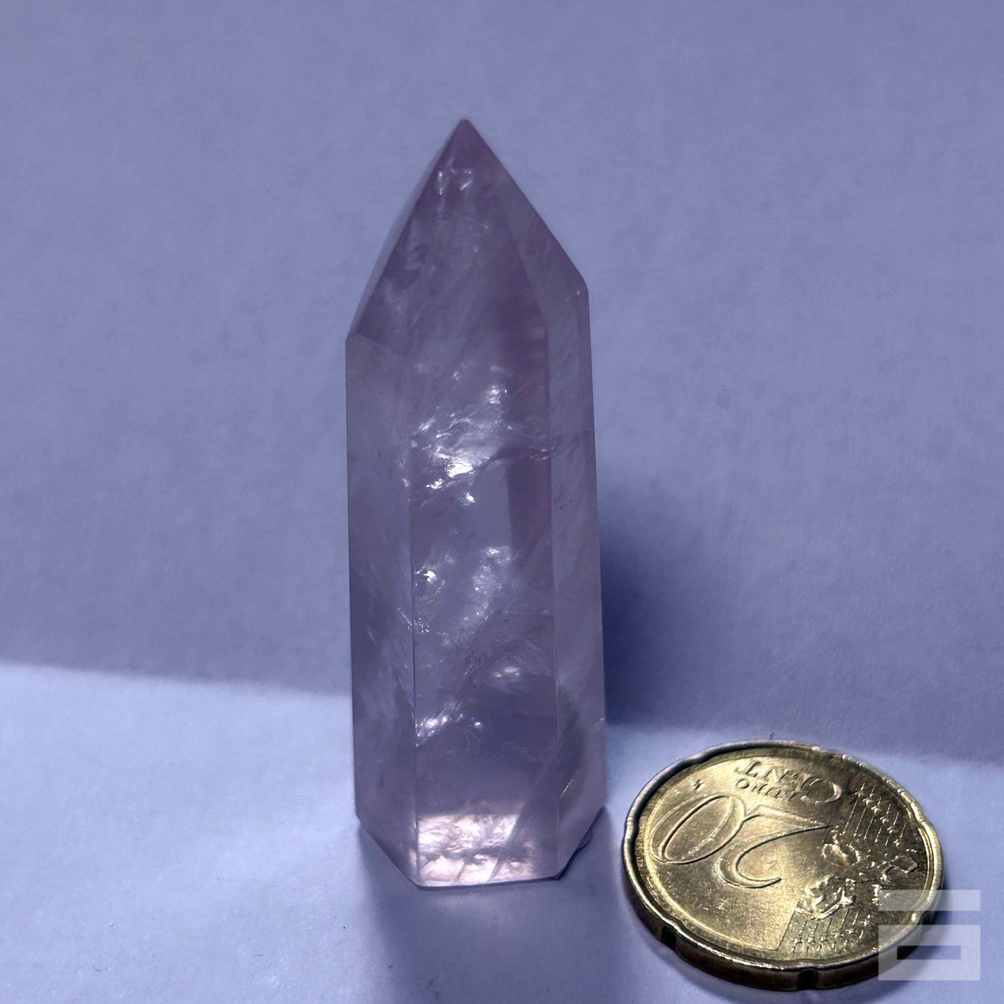 Punta Cuarzo Rosa calidad gema