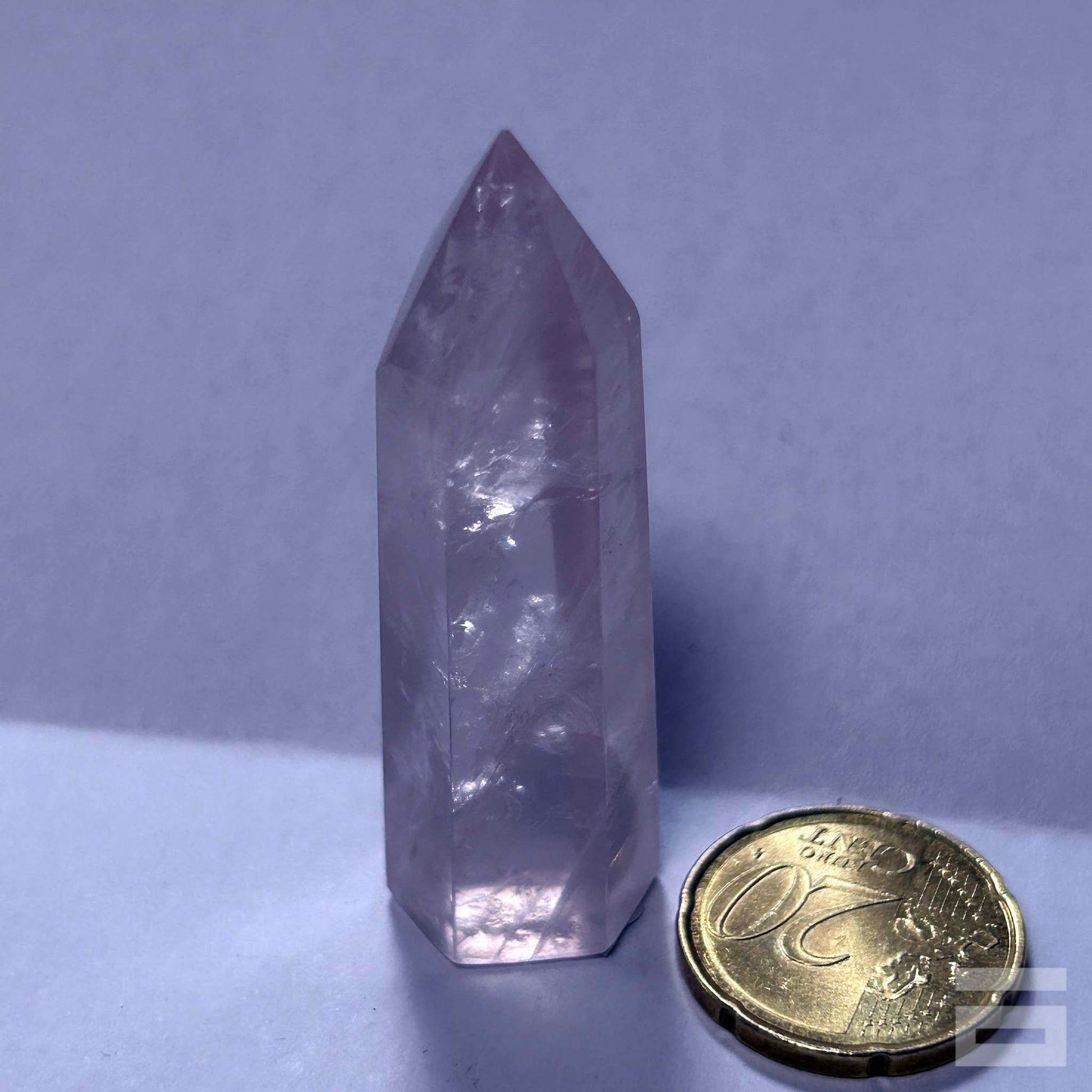 Punta Cuarzo Rosa calidad gema
