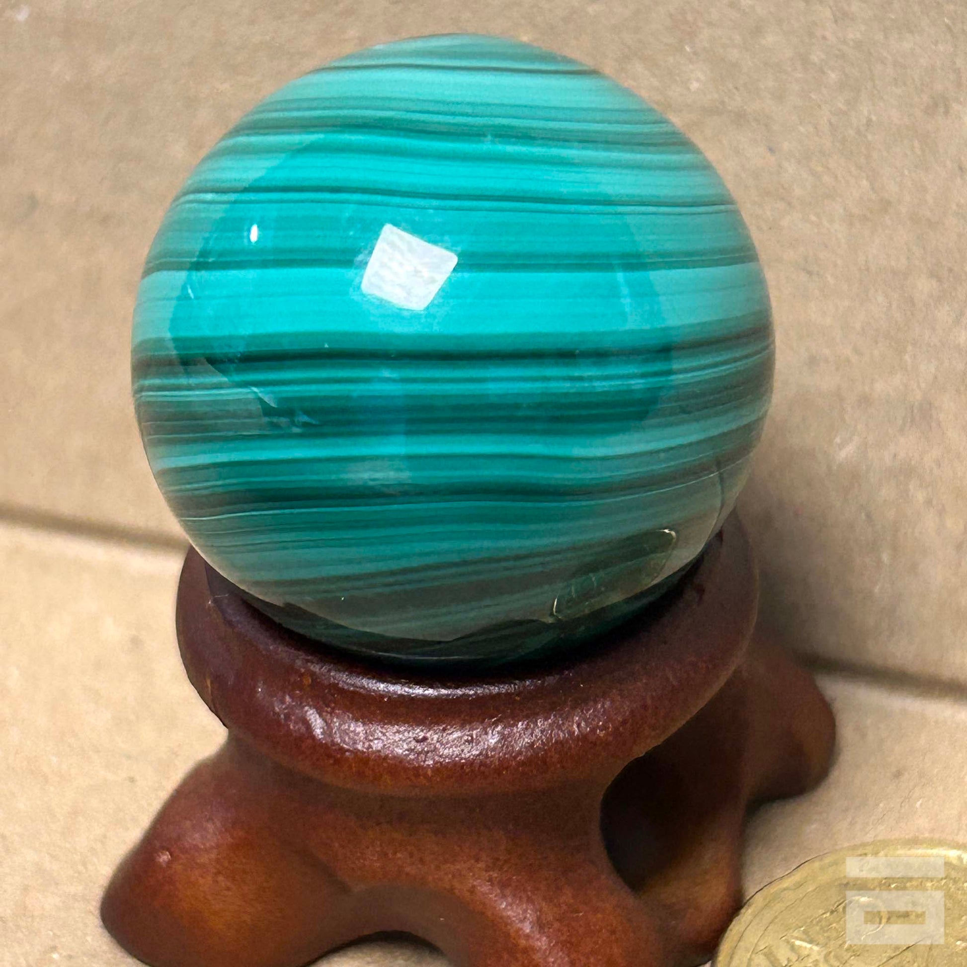 Esfera de malaquita