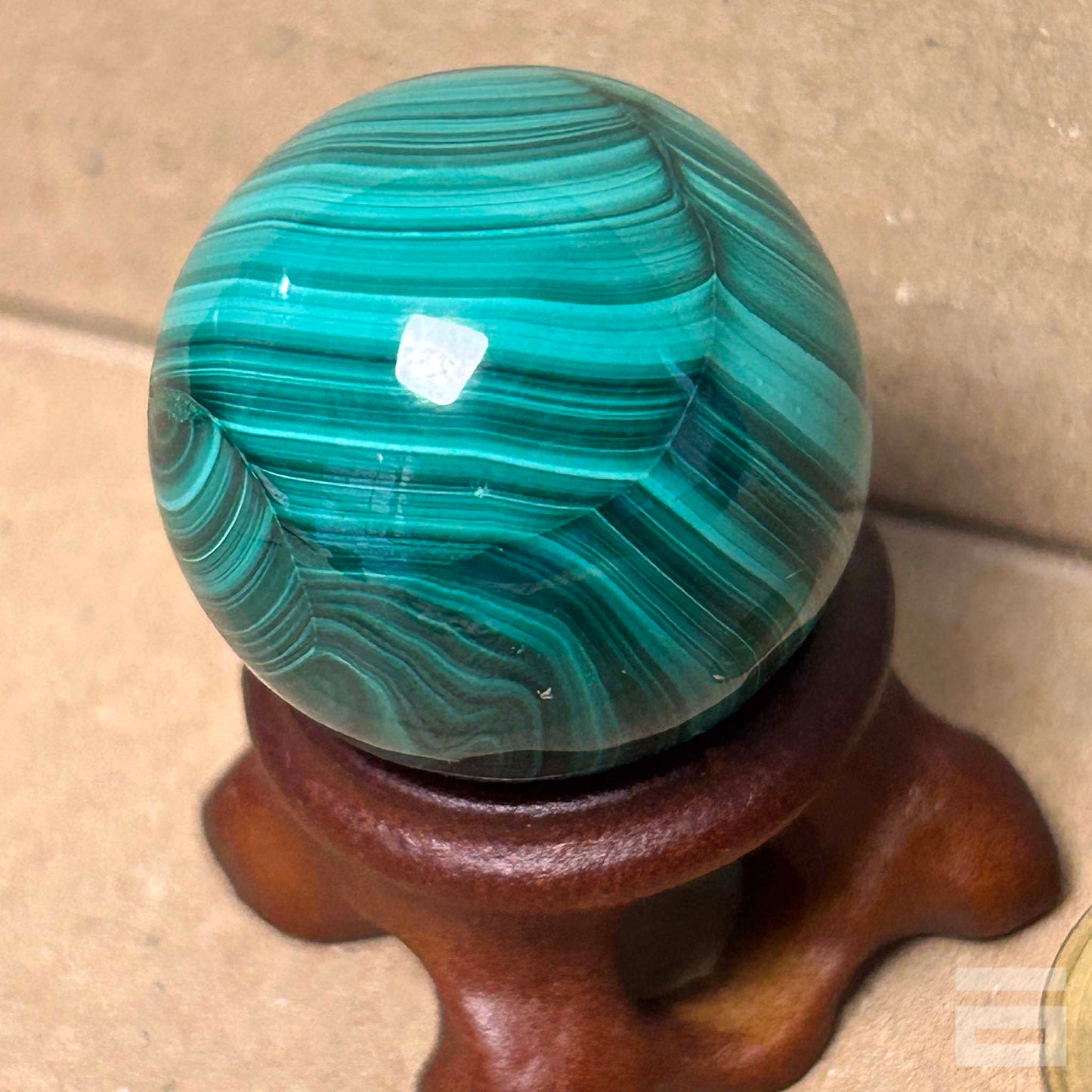Esfera de malaquita