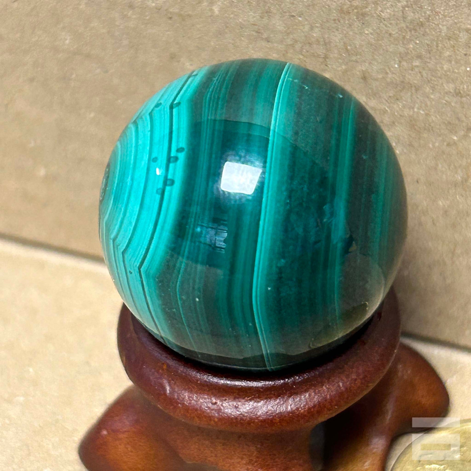 Esfera de malaquita