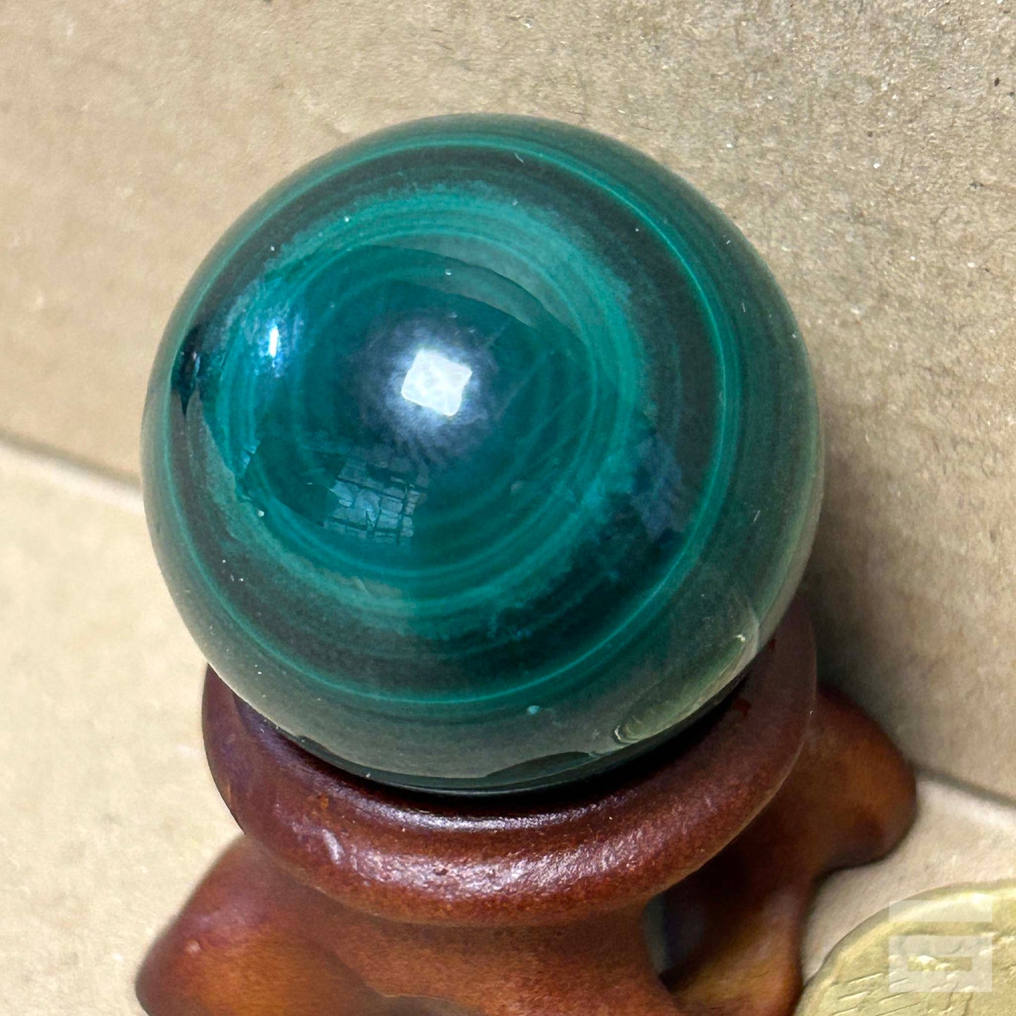 Esfera de malaquita