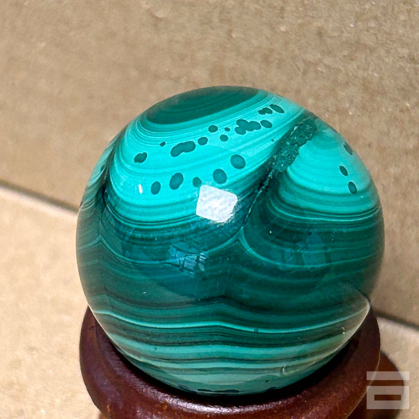 Esfera de malaquita