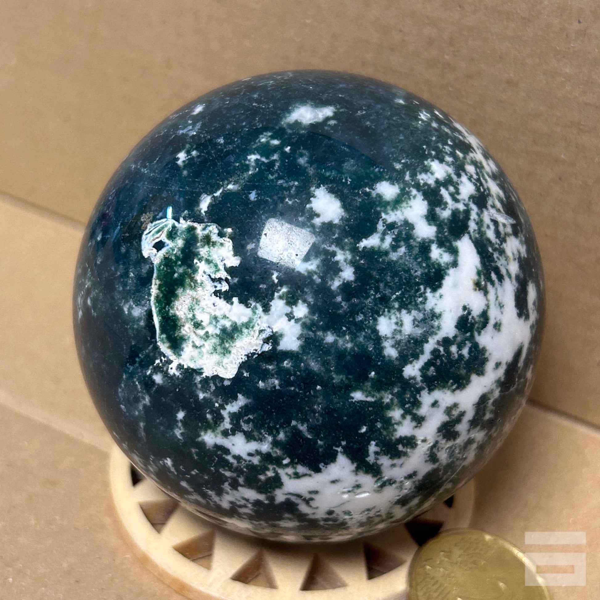 Esfera de Ágata musgo