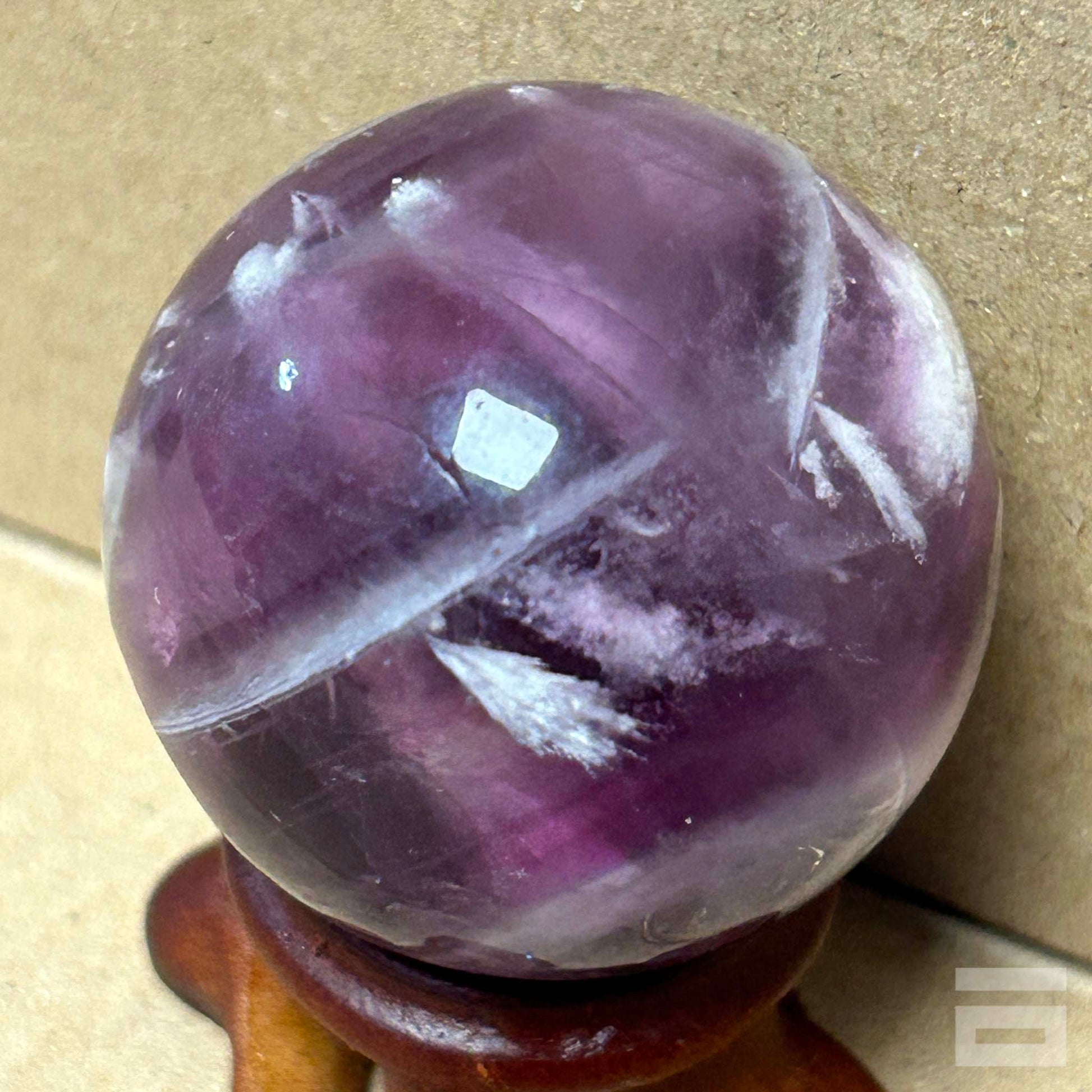 Esfera de Fluorita nieve