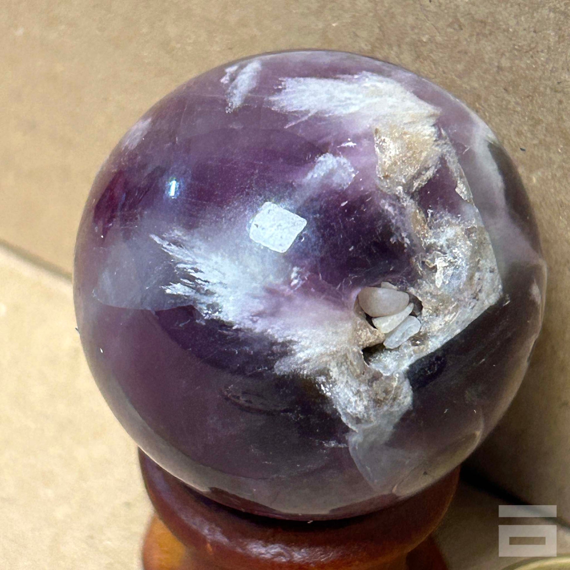 Esfera de Fluorita nieve