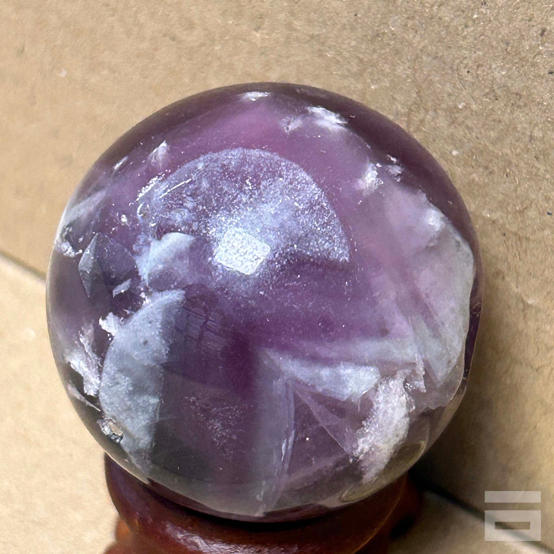 Esfera de Fluorita nieve