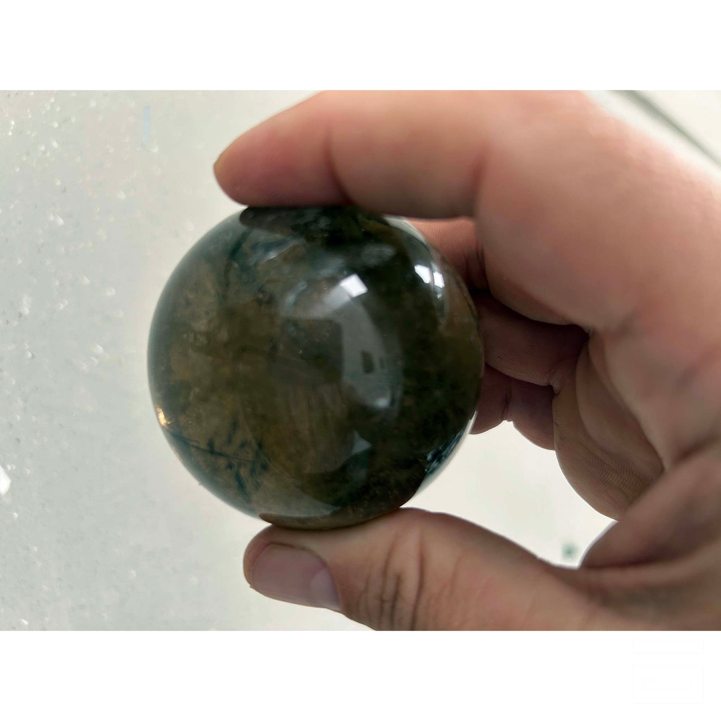 Esfera de Cuarzo ahumado con arcoíris