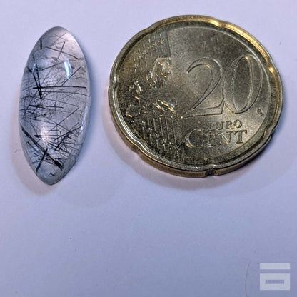 Cabujón Cuarzo con turmalina