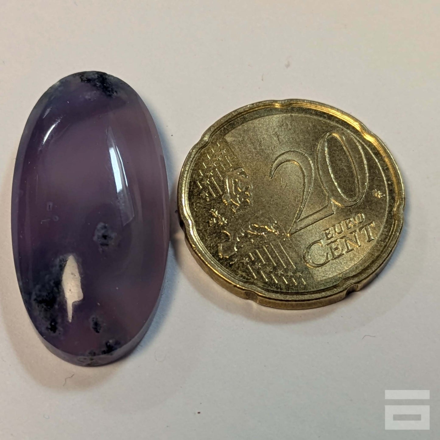 Cabujón Ágata purpura de Indonesia