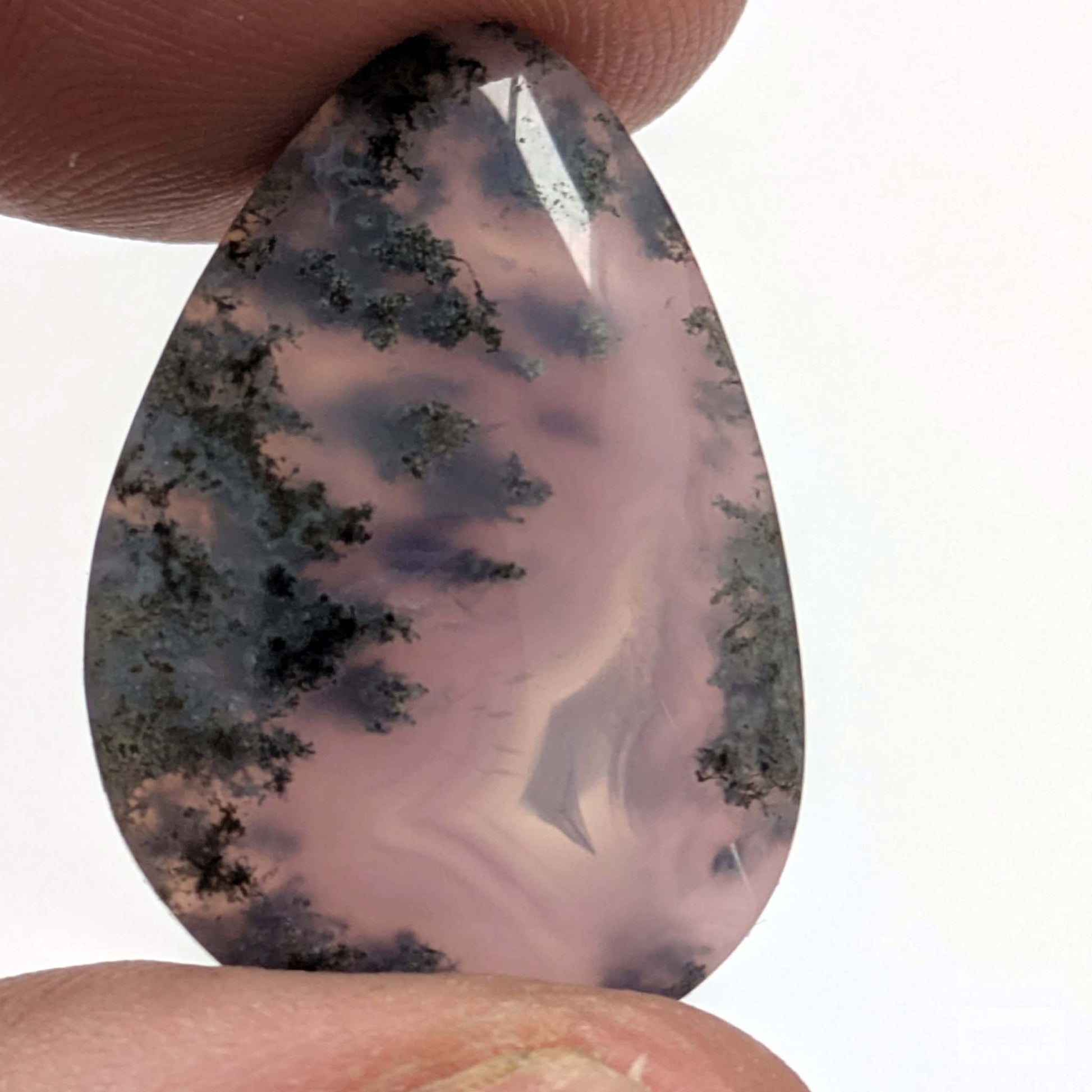 Cabujón Ágata purpura de Indonesia