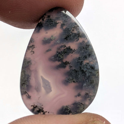 Cabujón Ágata purpura de Indonesia