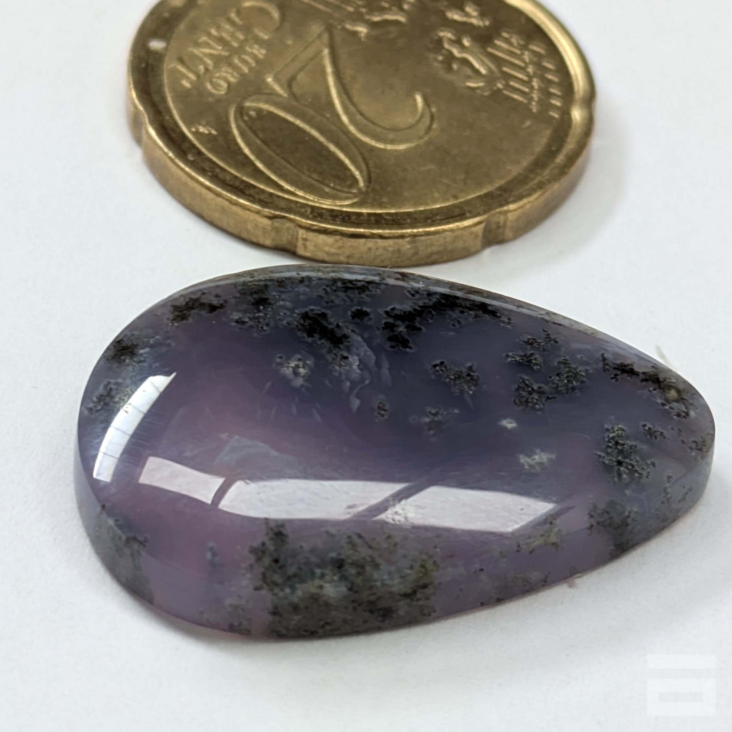 Cabujón Ágata purpura de Indonesia