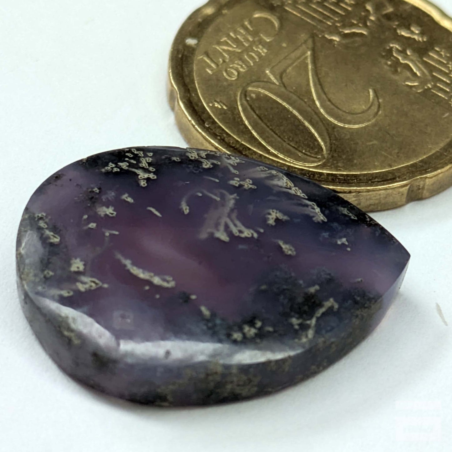Cabujón Ágata purpura de Indonesia