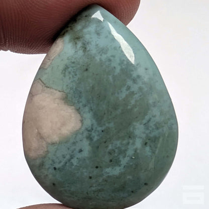 Cabujón Ágata flor verde