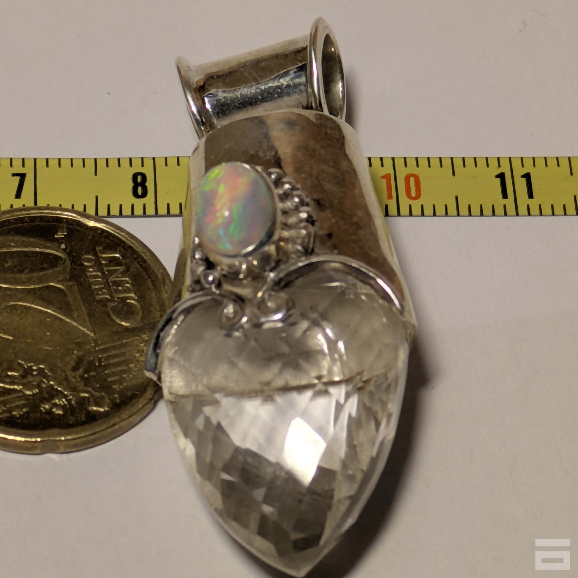 Colgante plata de Cuarzo y Ópalo