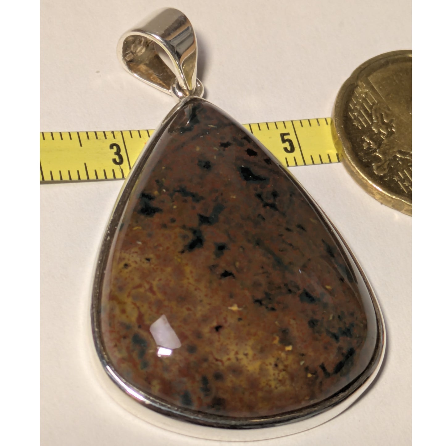 Colgante plata de Jaspe océano