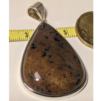 Colgante plata de Jaspe océano