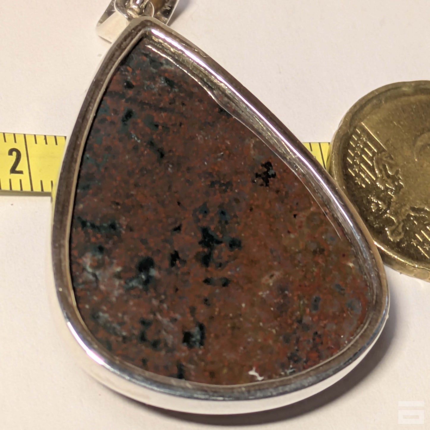 Colgante plata de Jaspe océano
