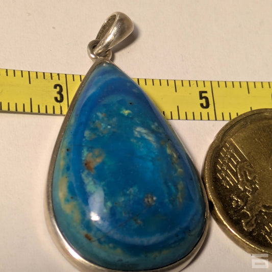 Colgante plata de Ópalo azul
