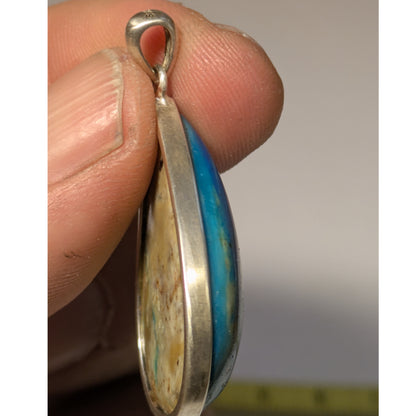 Colgante plata de Ópalo azul