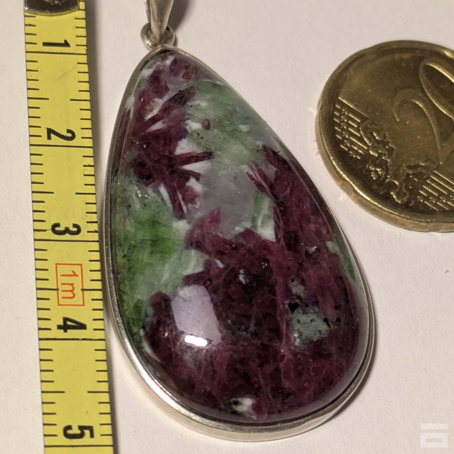 Colgante plata de Rubí con zoisita