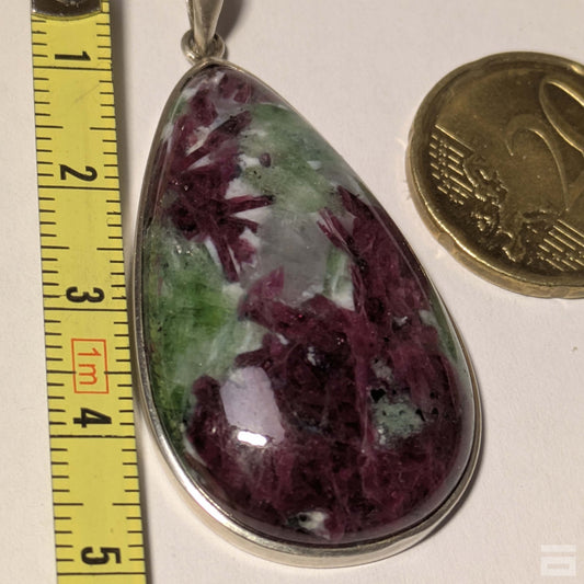 Colgante plata de Rubí con zoisita