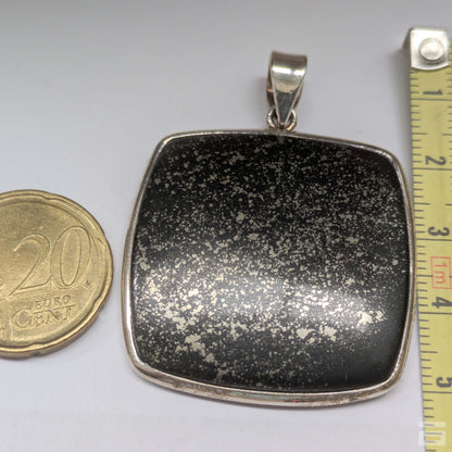 Colgante plata de Schiefer con Pirita