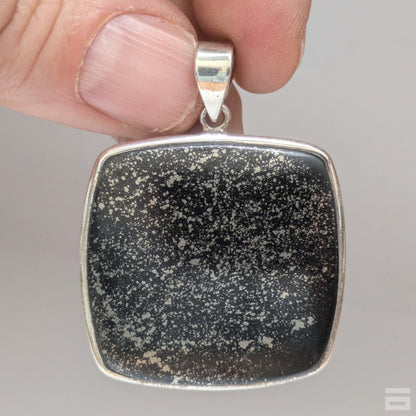Colgante plata de Schiefer con Pirita