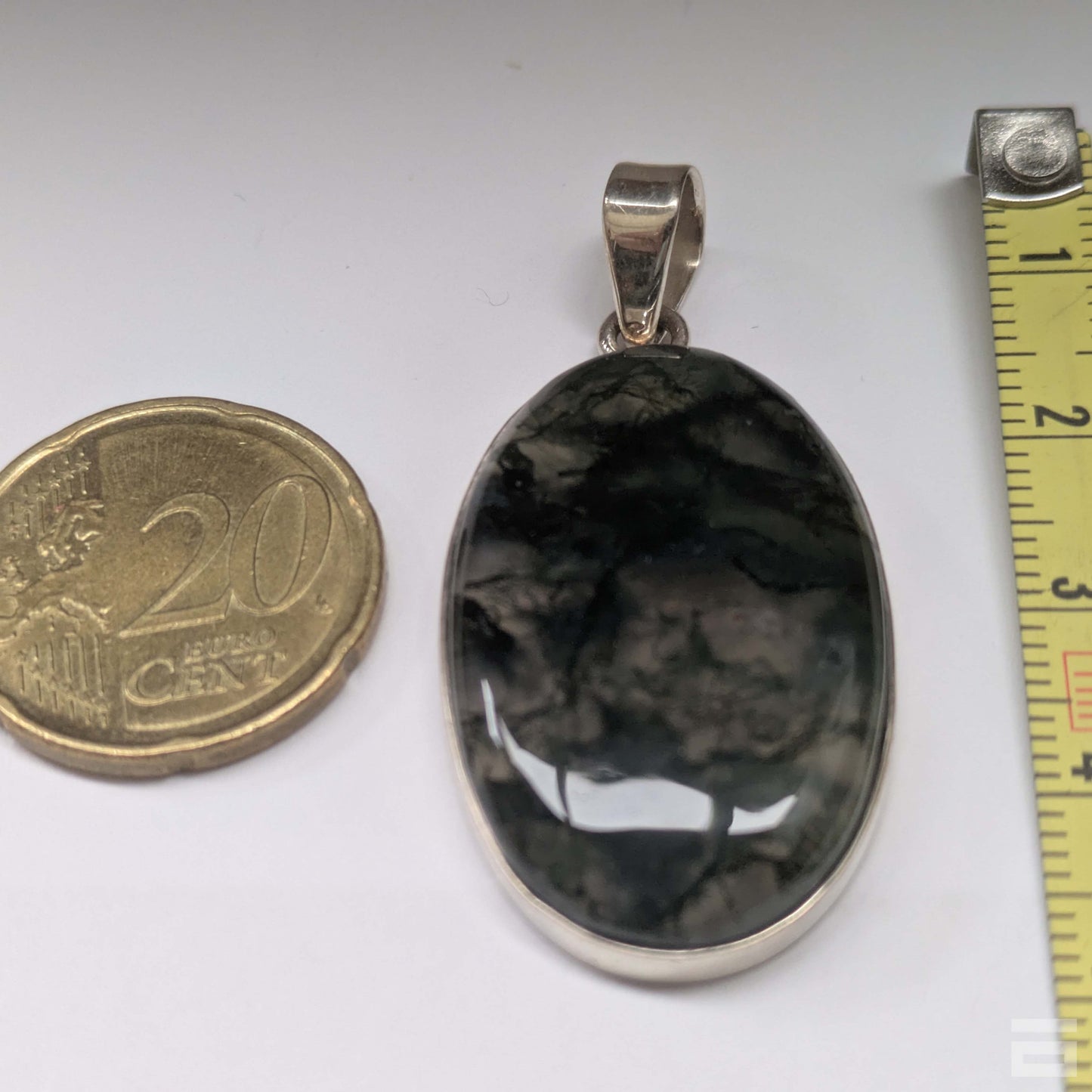 Colgante plata de Ágata musgo