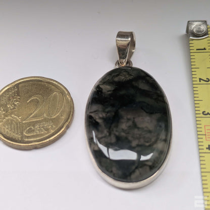 Colgante plata de Ágata musgo