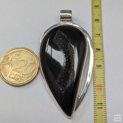 Colgante plata de Ágata con drusa