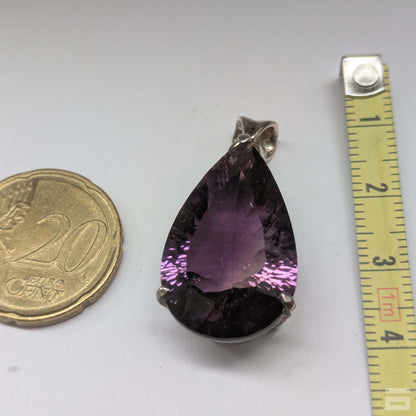 Colgante plata de Cuarzo ametrino