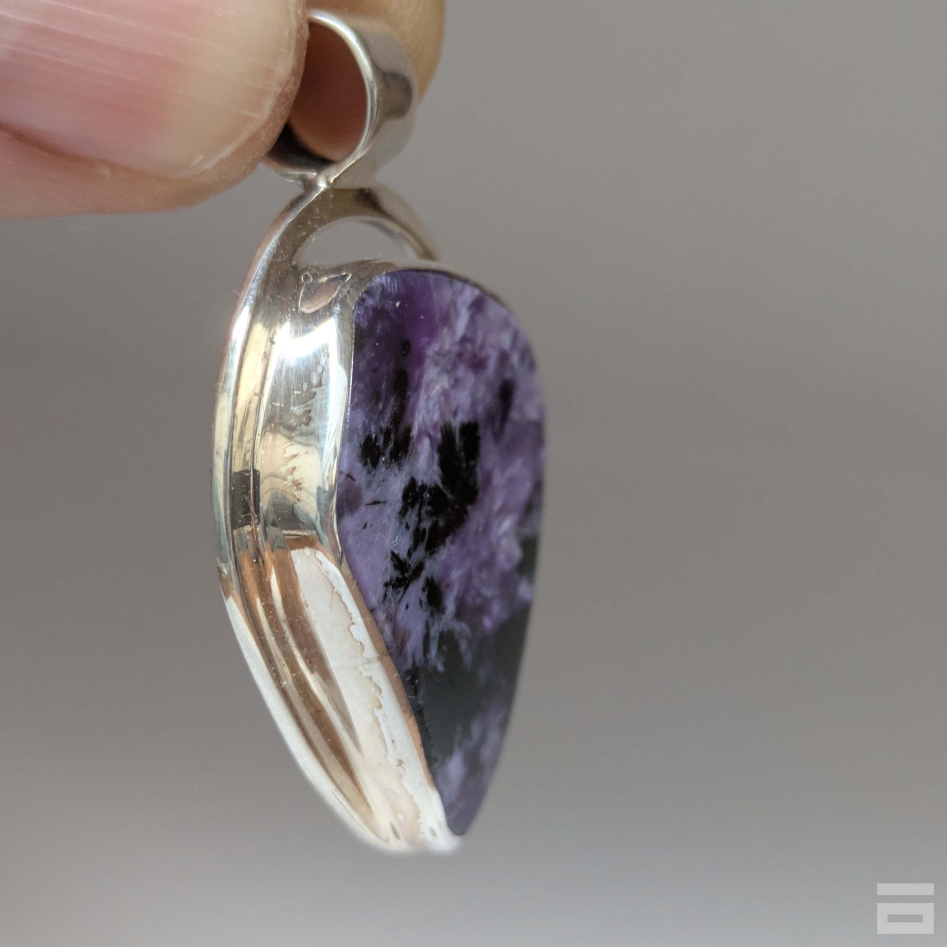 Colgante plata de Charoíta de Rusia