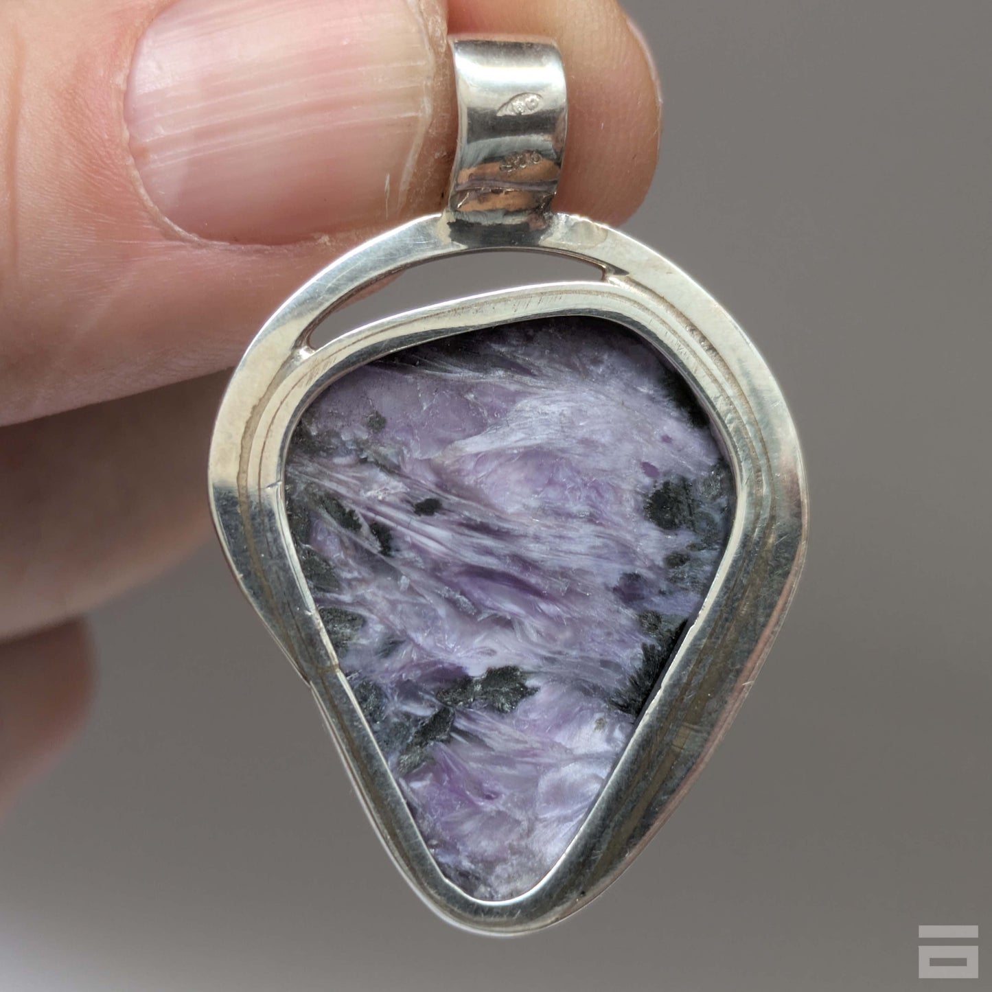 Colgante plata de Charoíta de Rusia