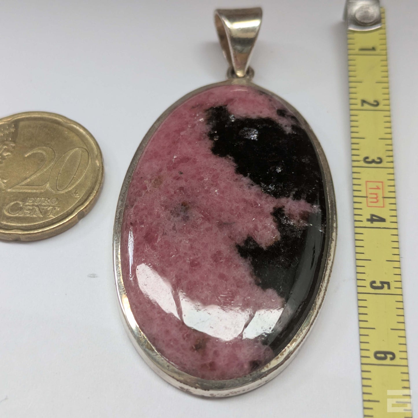 Colgante plata de Rodonita