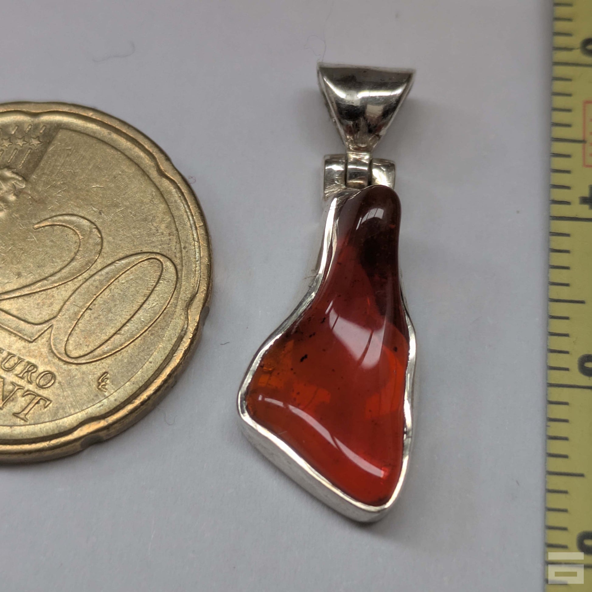 Colgante plata de Ópalo naranja de México