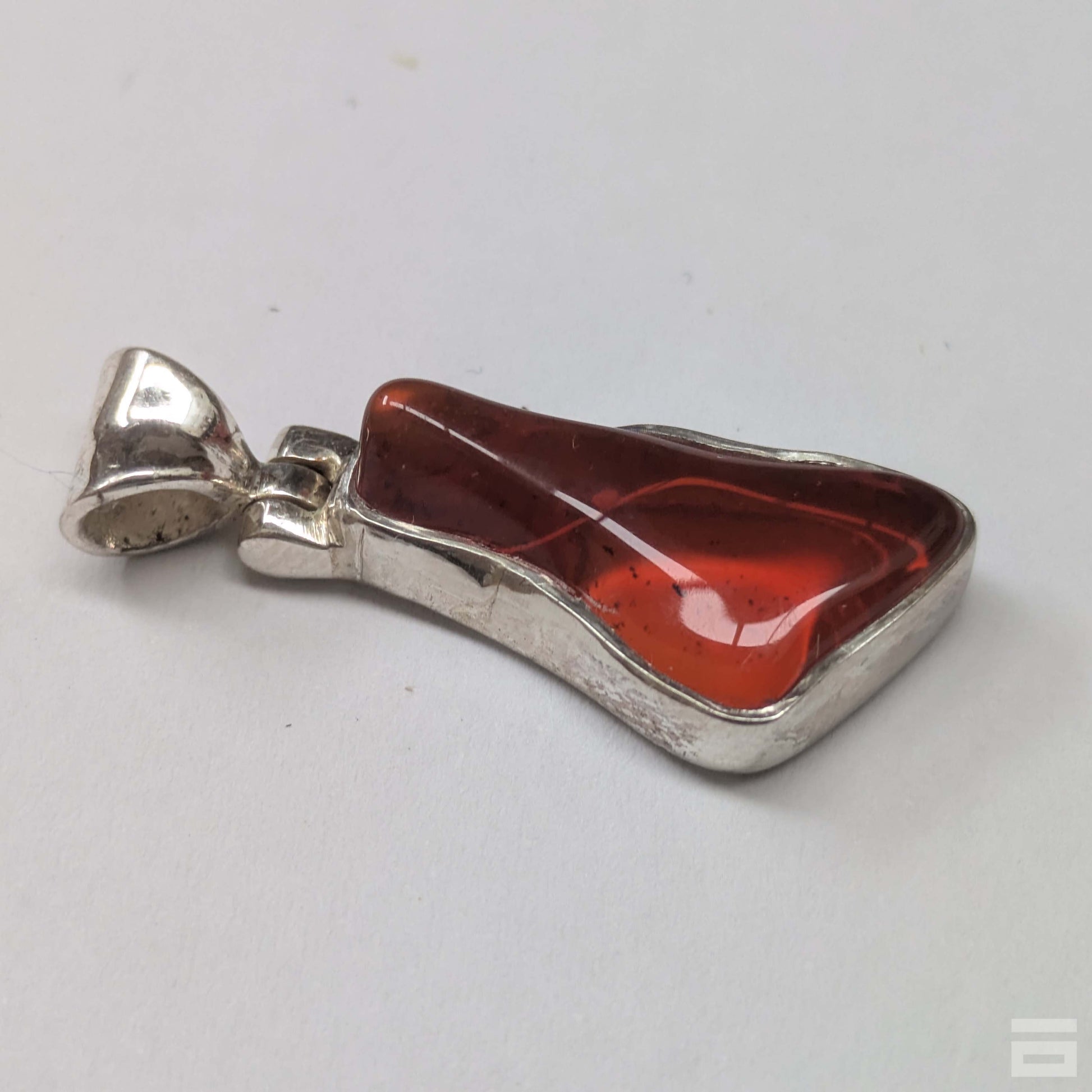 Colgante plata de Ópalo naranja de México
