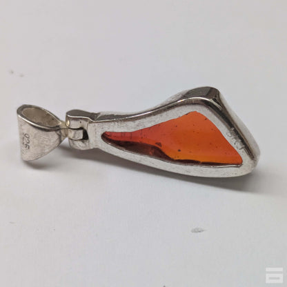 Colgante plata de Ópalo naranja de México