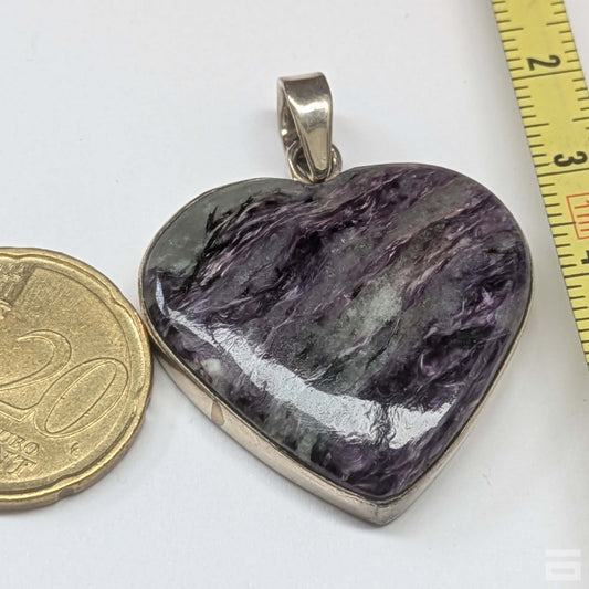Colgante plata de Charoíta