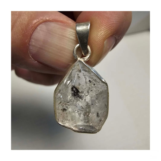 Colgante plata de Cuarzo Hérkimer