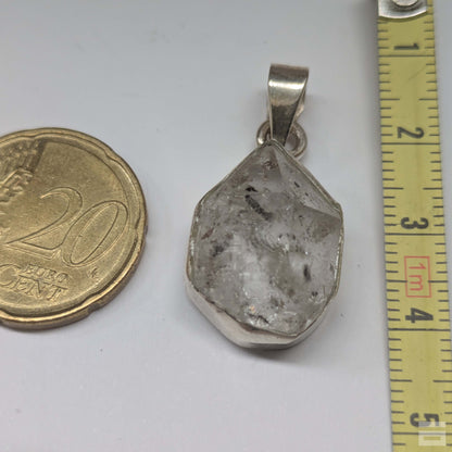 Colgante plata de Cuarzo Hérkimer