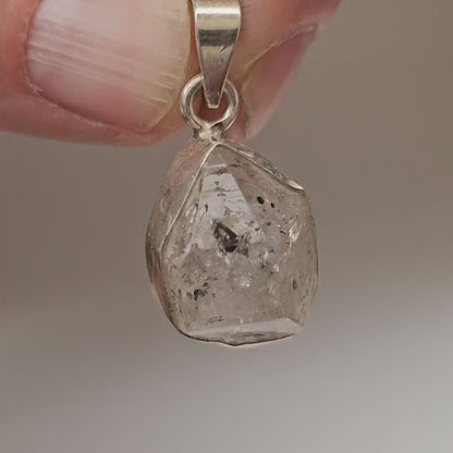 Colgante plata de Cuarzo Hérkimer
