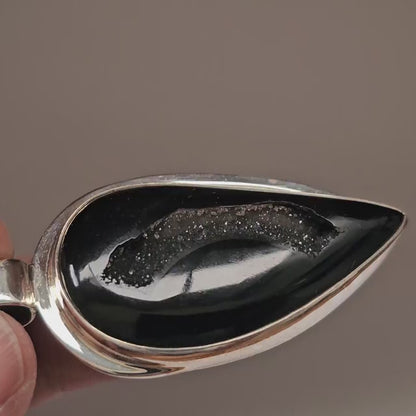 Colgante plata de Ágata con drusa