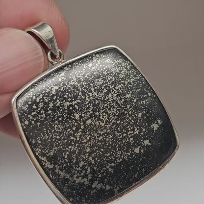 Colgante plata de Schiefer con Pirita